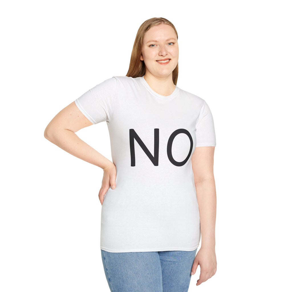 NO Graphic T‑Shirt — Bold Minimalist Statement Tee