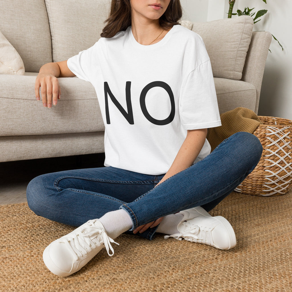 NO Graphic T‑Shirt — Bold Minimalist Statement Tee
